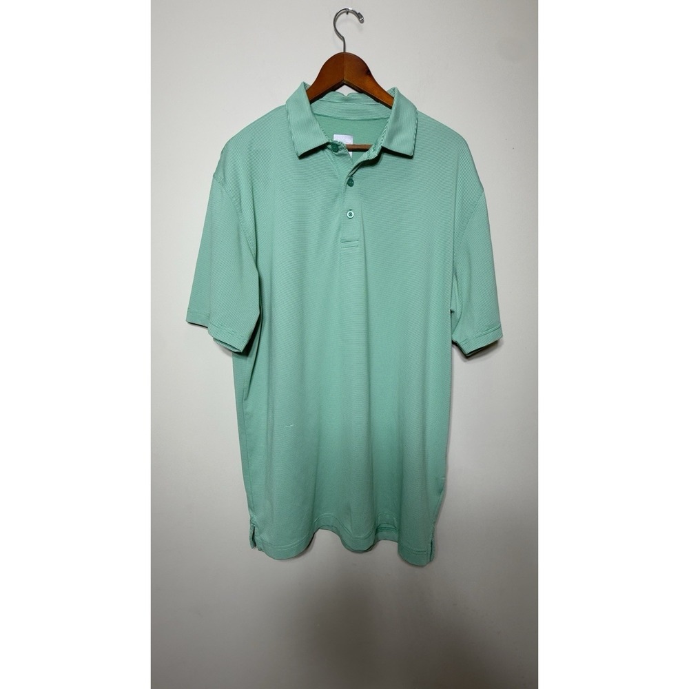 Callaway Polo Shirt Mens Large Green  Space Dye Opti-Dri Performance Golf Top